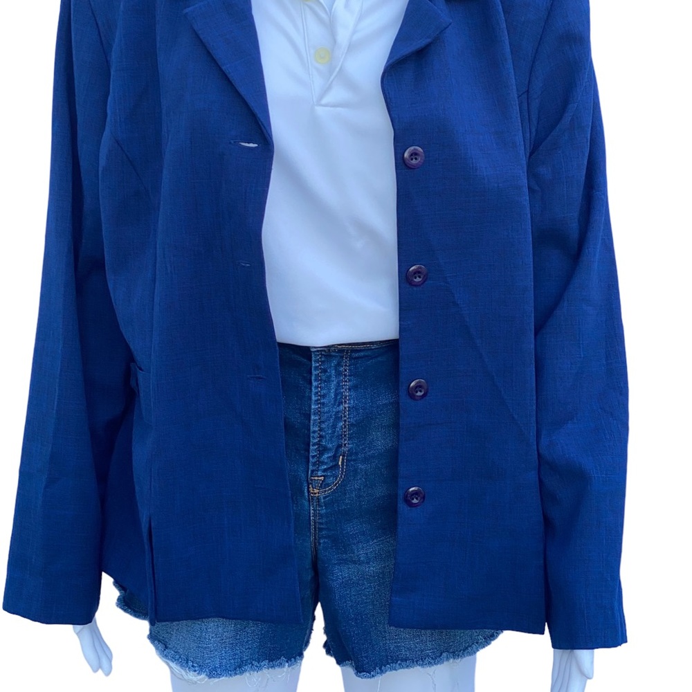 Old Navy blue high-rise rip jean short - Picture 8 of 9